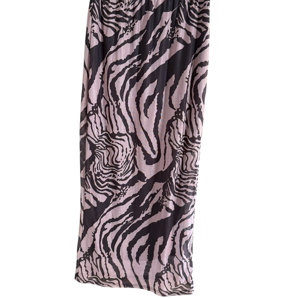SHEIN Black Brown Zebra Print Pencil Skirt - Picture 9 of 10